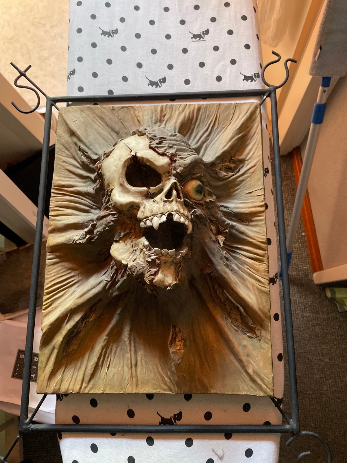 Horror Skull Decoratie - Uniek en Eng, Verzamelen, Beelden en Beeldjes, Ophalen, Gebruikt, Fantasy