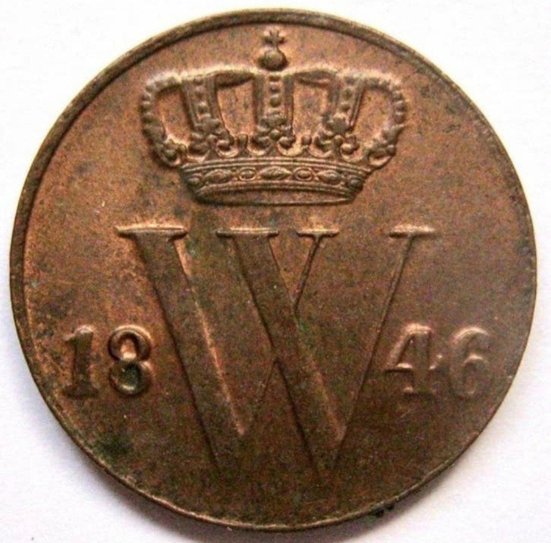 schaarse 1/2 cent 1846 kwaliteit, Postzegels en Munten, Munten | Nederland, Ophalen of Verzenden, Koning Willem II, Overige waardes
