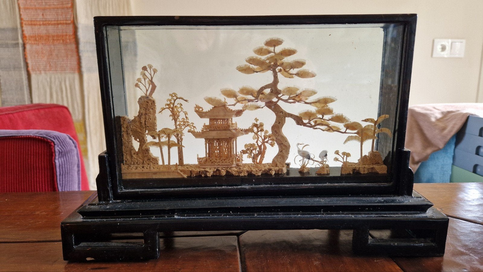 oud Chinees kurk diorama, Ophalen of Verzenden