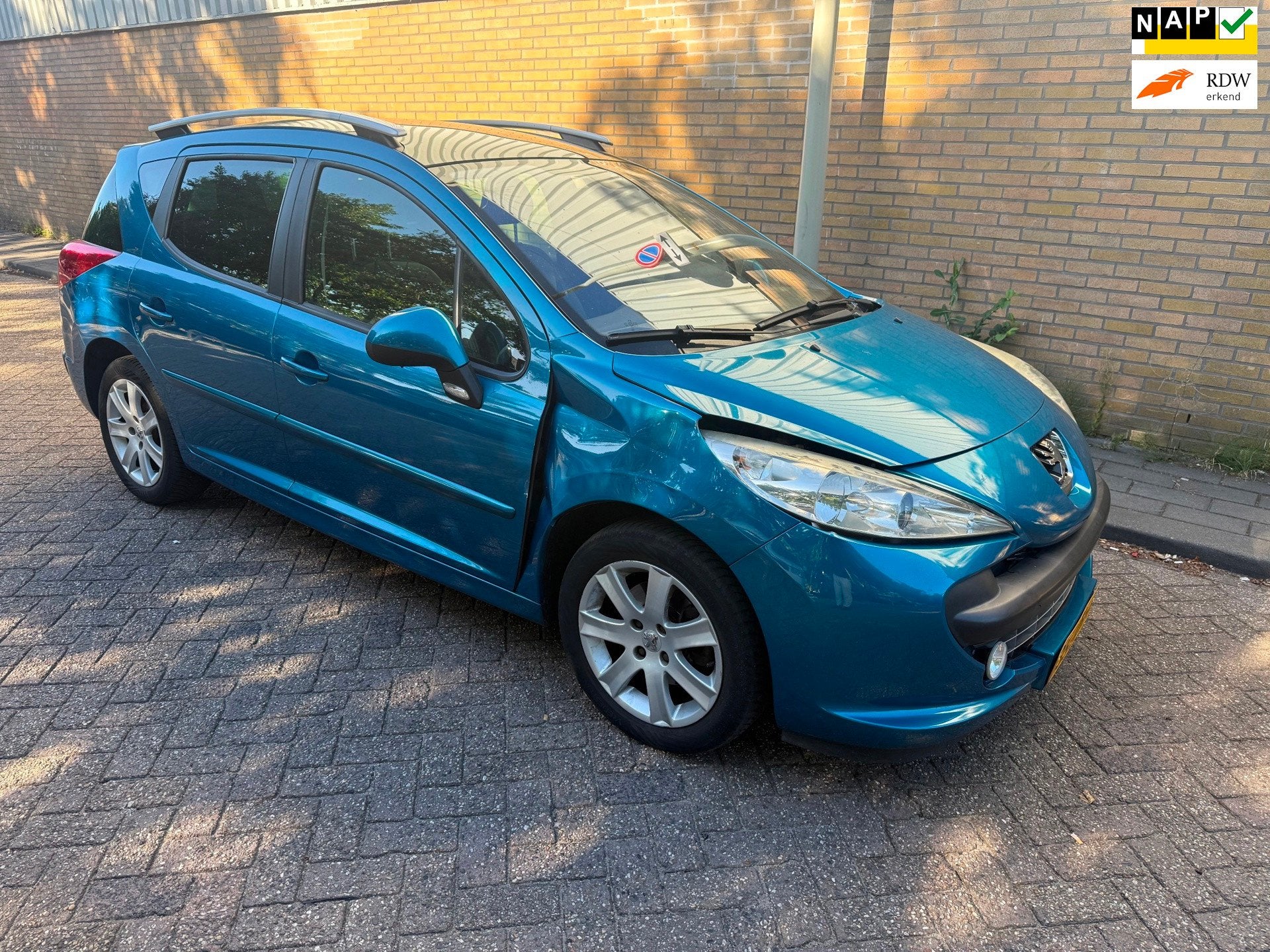 Peugeot 207 SW SCHADE / EXPORT / SCHADE, Voorwielaandrijving, 1195 kg, 4 cilinders, Blauw
