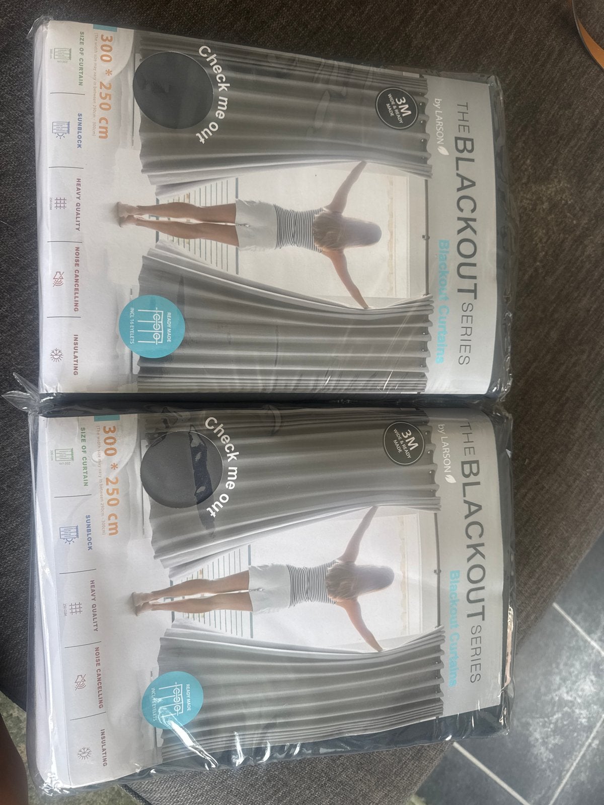 Nieuwe Larson Duo Pack Luxe Blackout Gordijnen, Overige merken, Verduisterend, Zwart, Nieuw