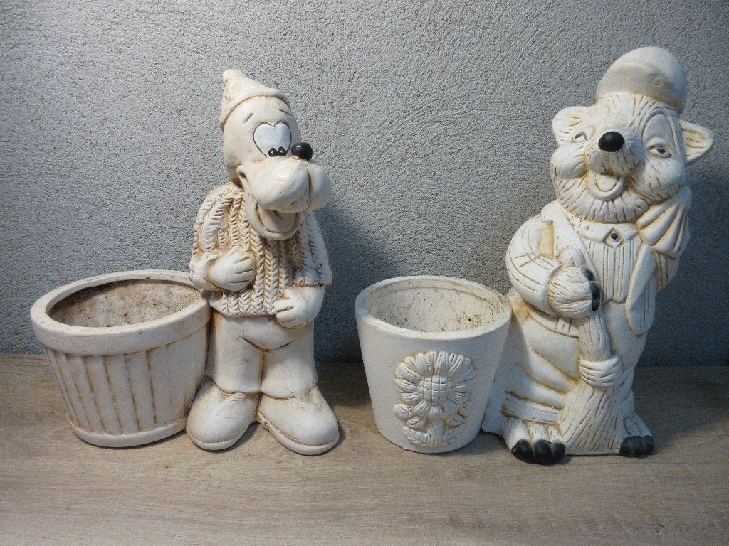 Disney plantenbak bloempot, Gebruikt, Rond, Ophalen of Verzenden, Aardewerk