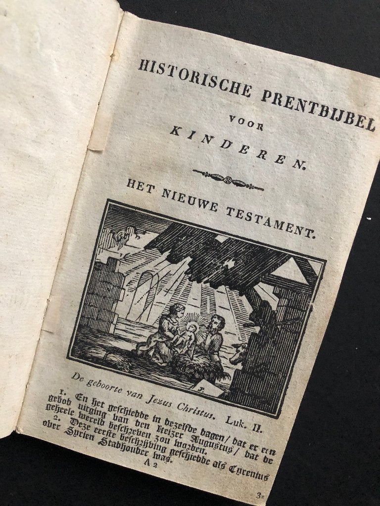 Historische prentenbijbel voor kinderen uit 1828., Antiek en Kunst, Ophalen of Verzenden