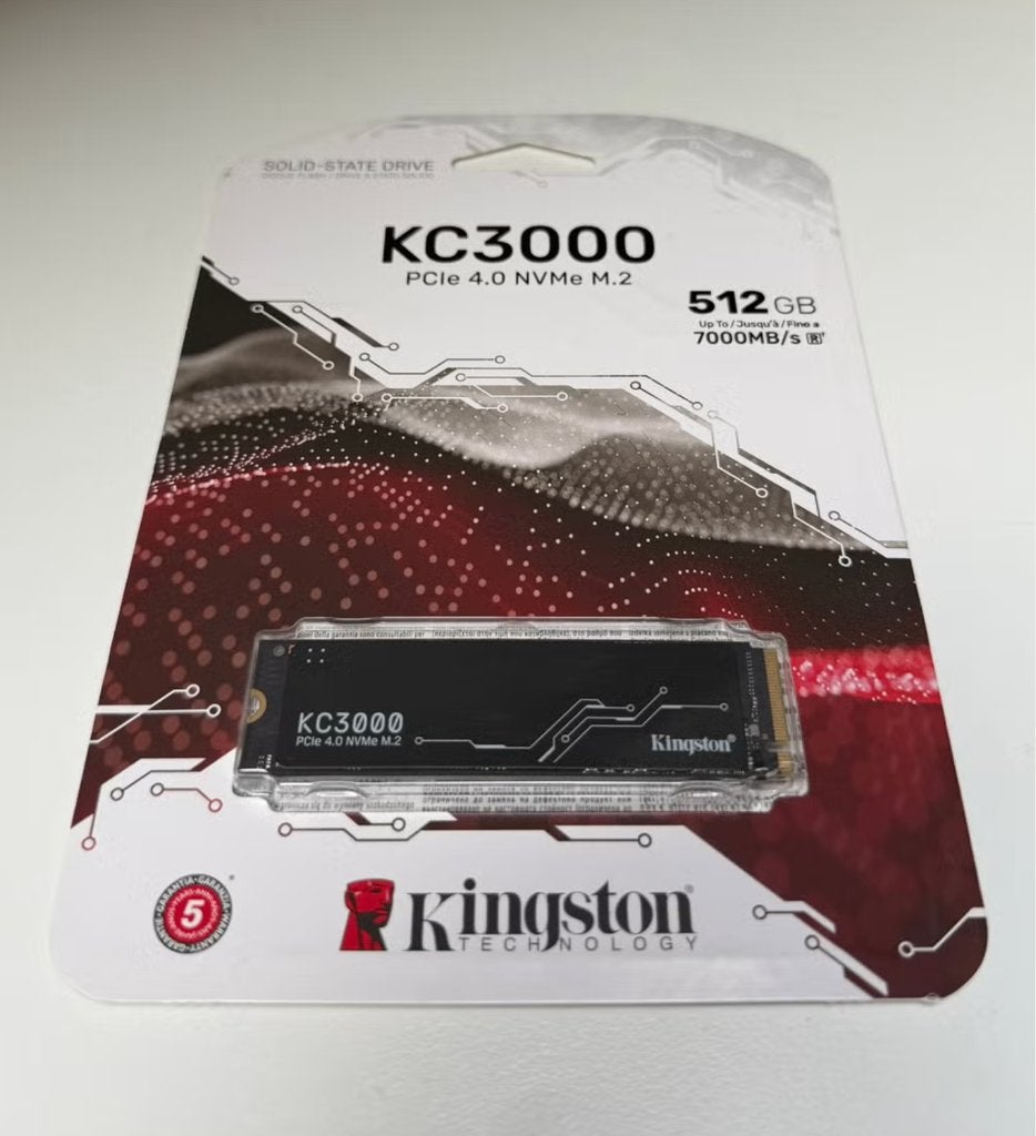 KINGSTON KC3000 PCIE 4.0 NVME M.2 512gb, Intern, 512GB, SSD, Nieuw
