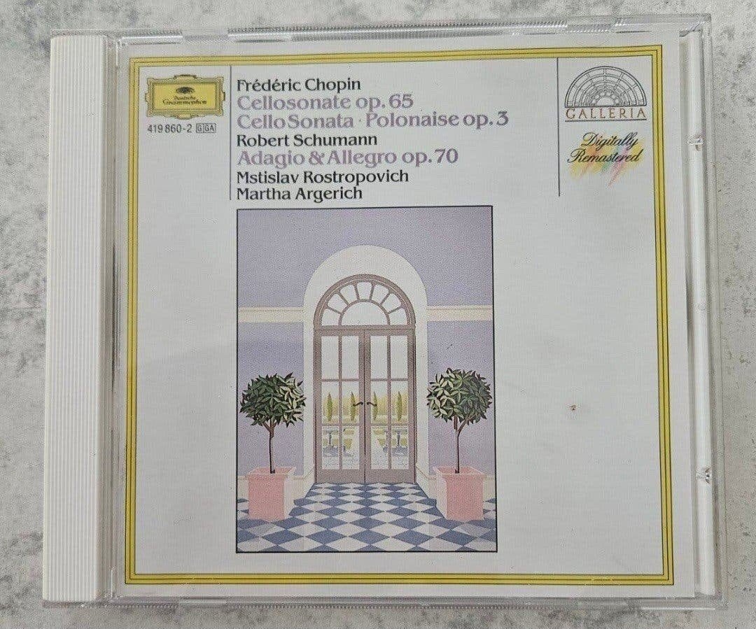 Chopin & Schumann - Rostropovich & Argerich (Deutsche Grammo, Ophalen of Verzenden, Romantiek, Gebruikt, Kamermuziek