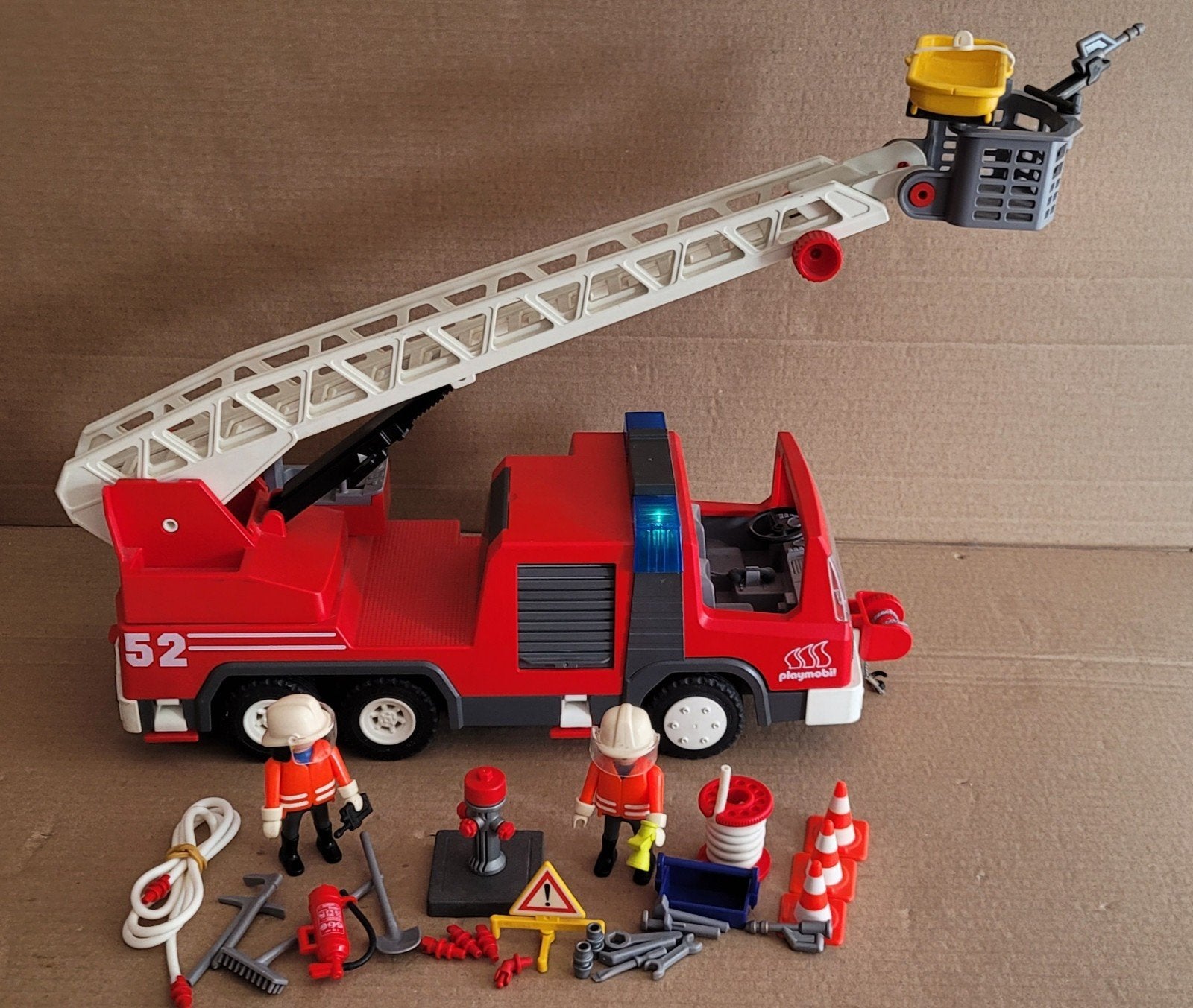 playmobil brandweer ladderwagen 3879, Gebruikt, Voertuig, Ophalen of Verzenden, City action