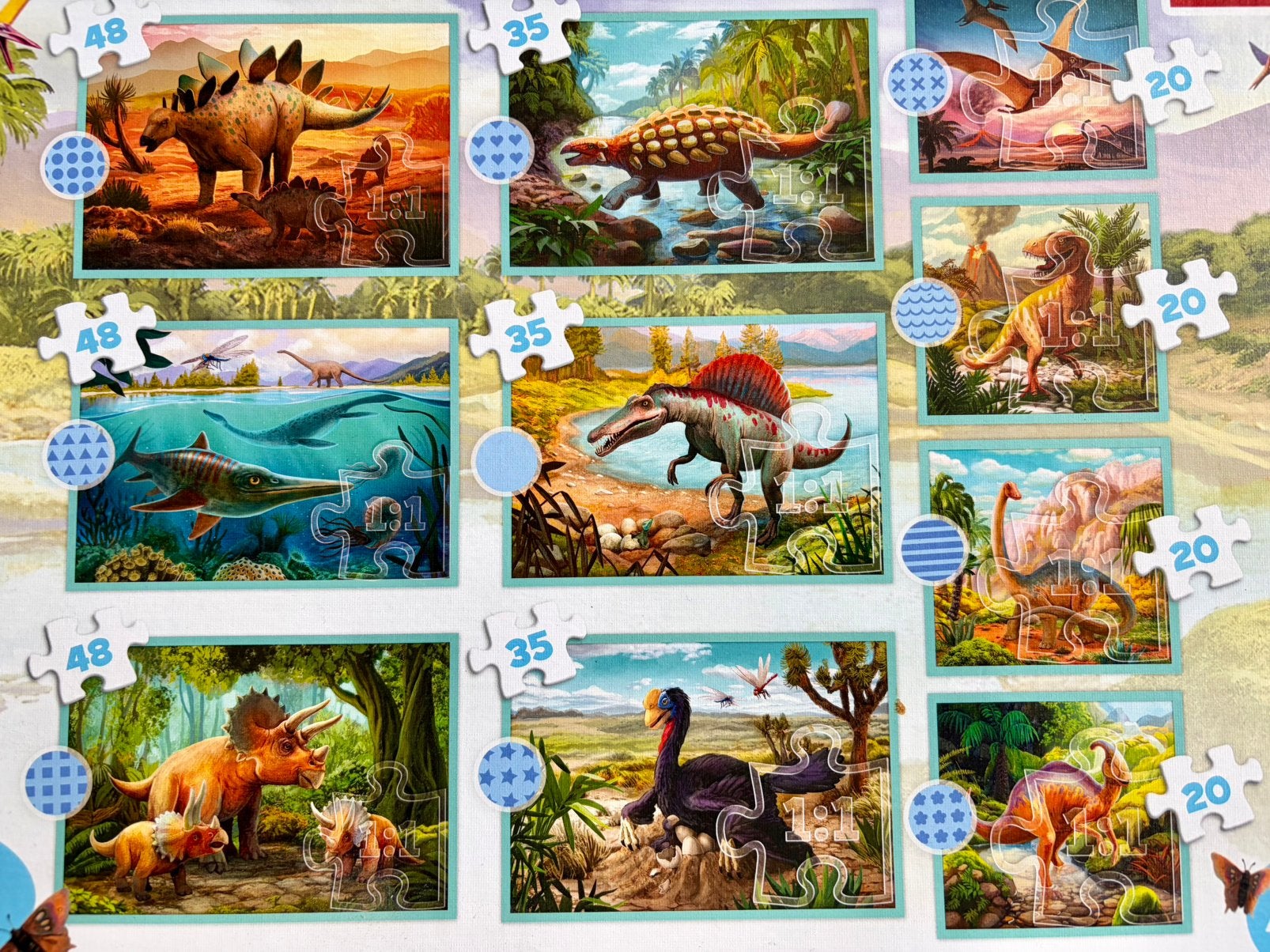 Trefl puzzel 10 in 1-  Dinosaurus - Dino’s, Ophalen, 10 tot 50 stukjes, Nieuw, 4 tot 6 jaar