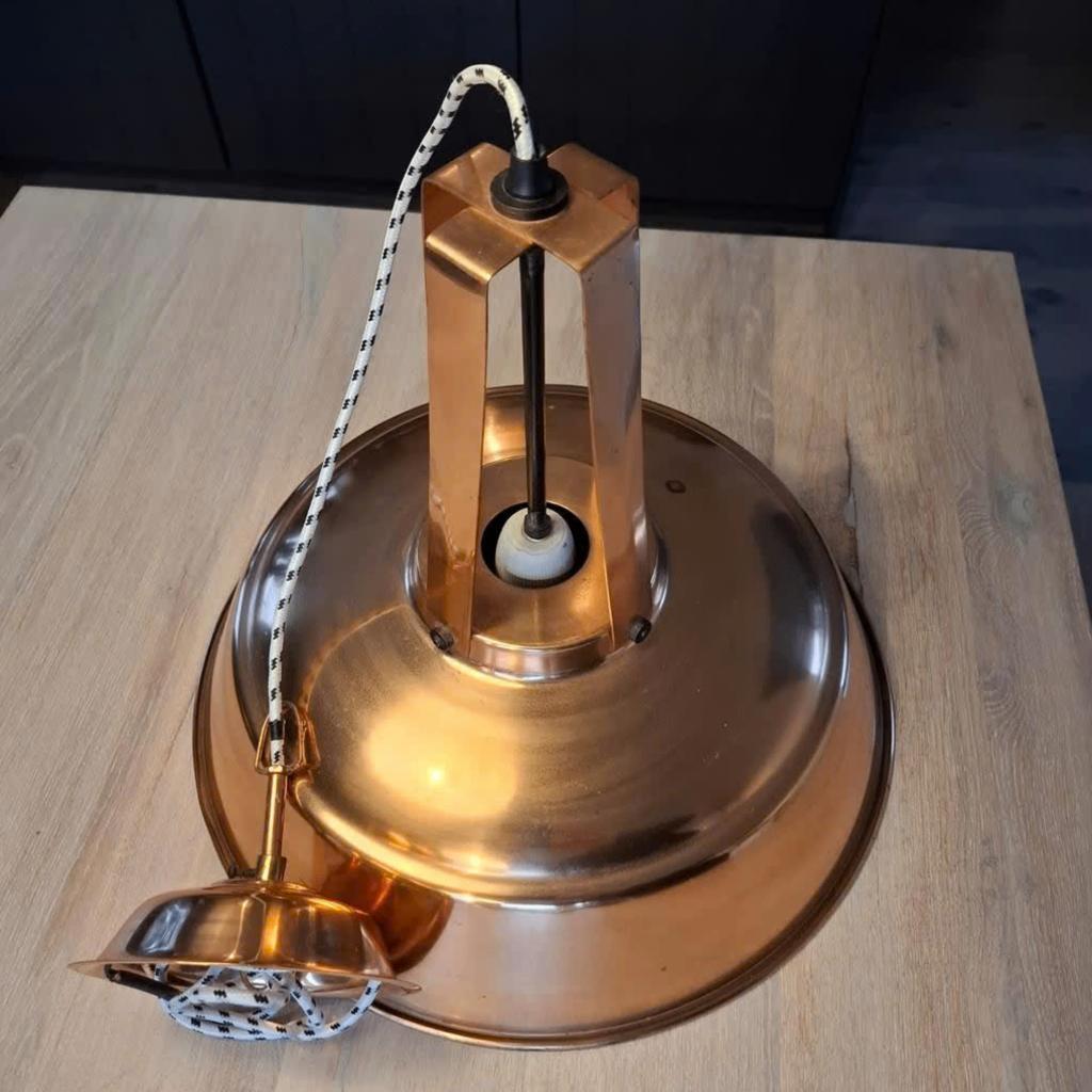 HK Living Workshop Hanglamp Koper - 45cm, Ophalen of Verzenden, Gebruikt, Metaal, Industrieel Vintage