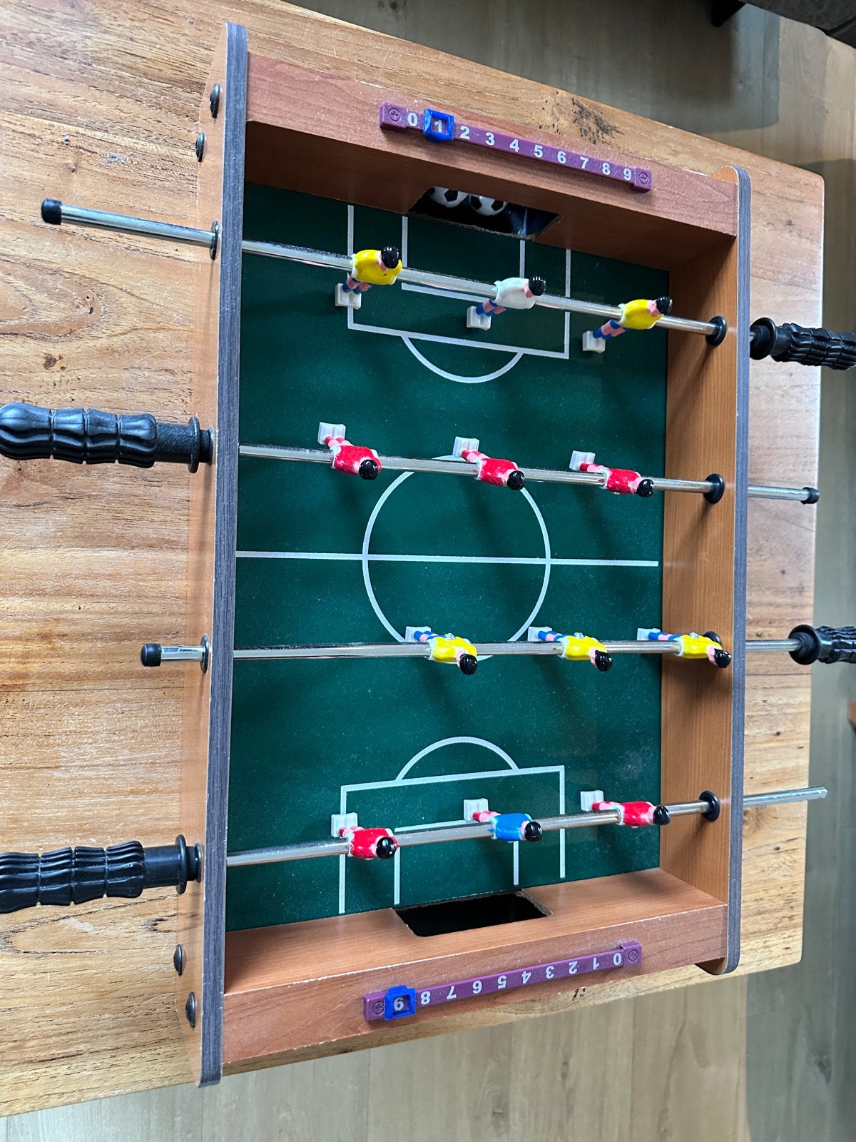 Mini tafelvoetbalspel - Compact en Draagbaar, Kinderen en Baby's, Speelgoed | Voetbaltafels, Ophalen, Zo goed als nieuw