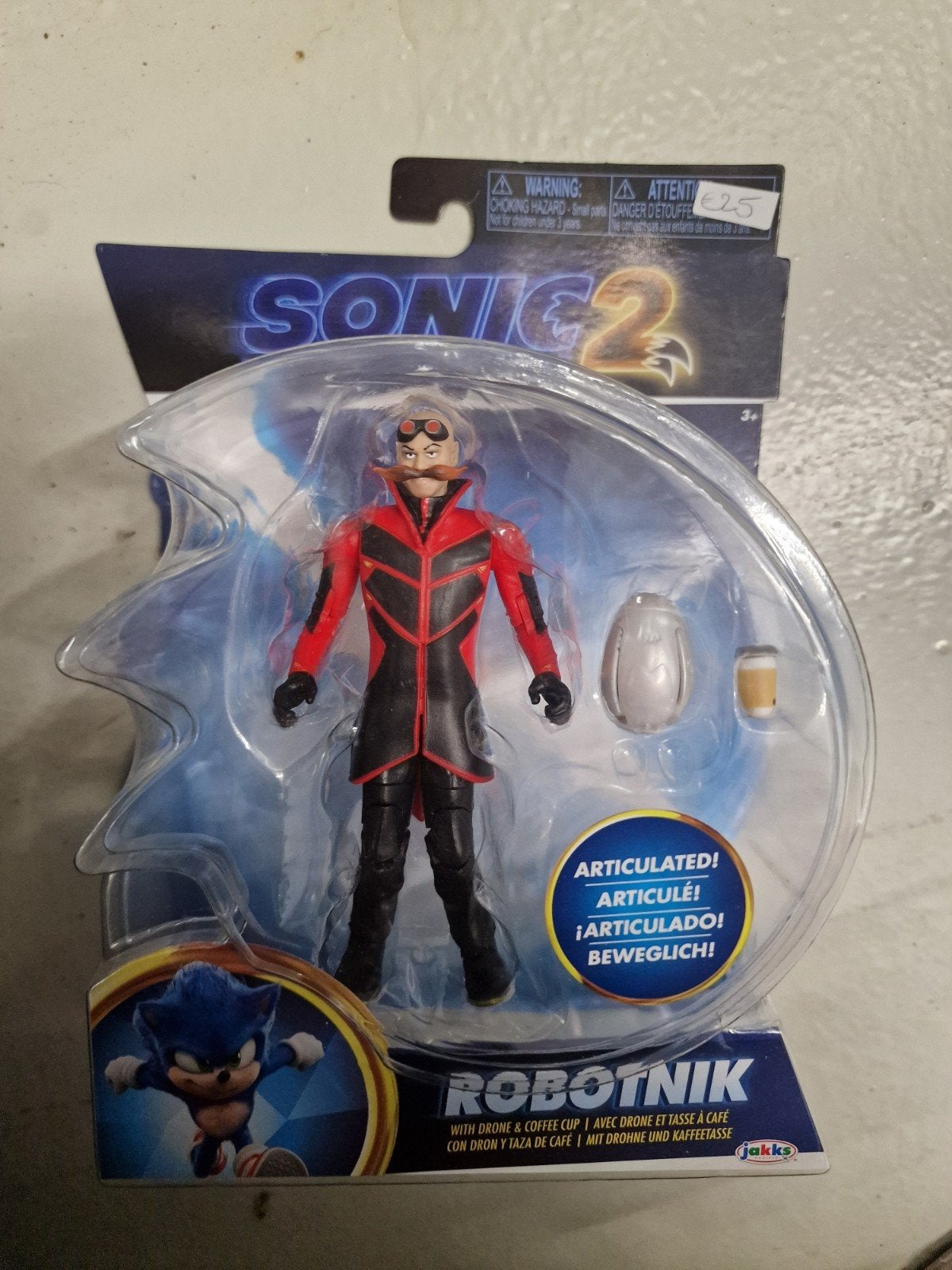 Sonic 2 Robotnik Actiefiguur met Drone & Koffiekop, Kinderen en Baby's, Speelgoed | Actiefiguren, Ophalen of Verzenden, Nieuw