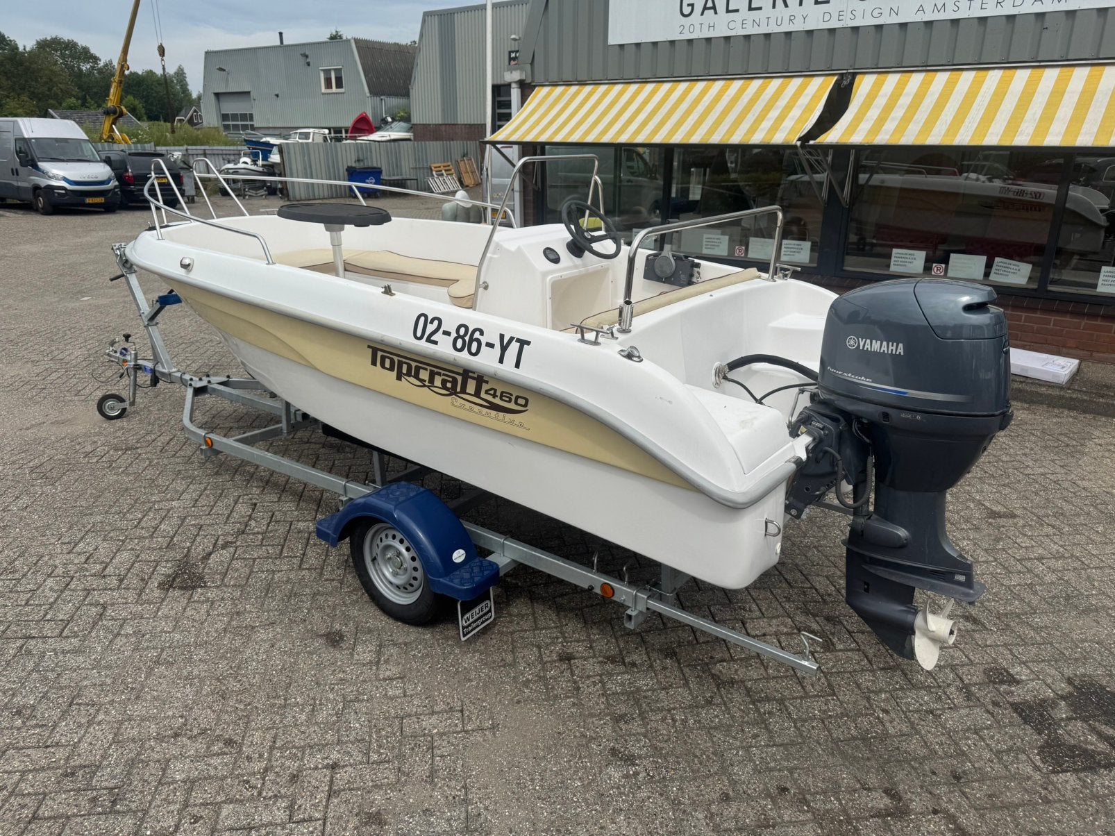 Zeer nette topcraft 460 excutive console boot, Ophalen, Viertaktmotor, Zo goed als nieuw, 45 pk