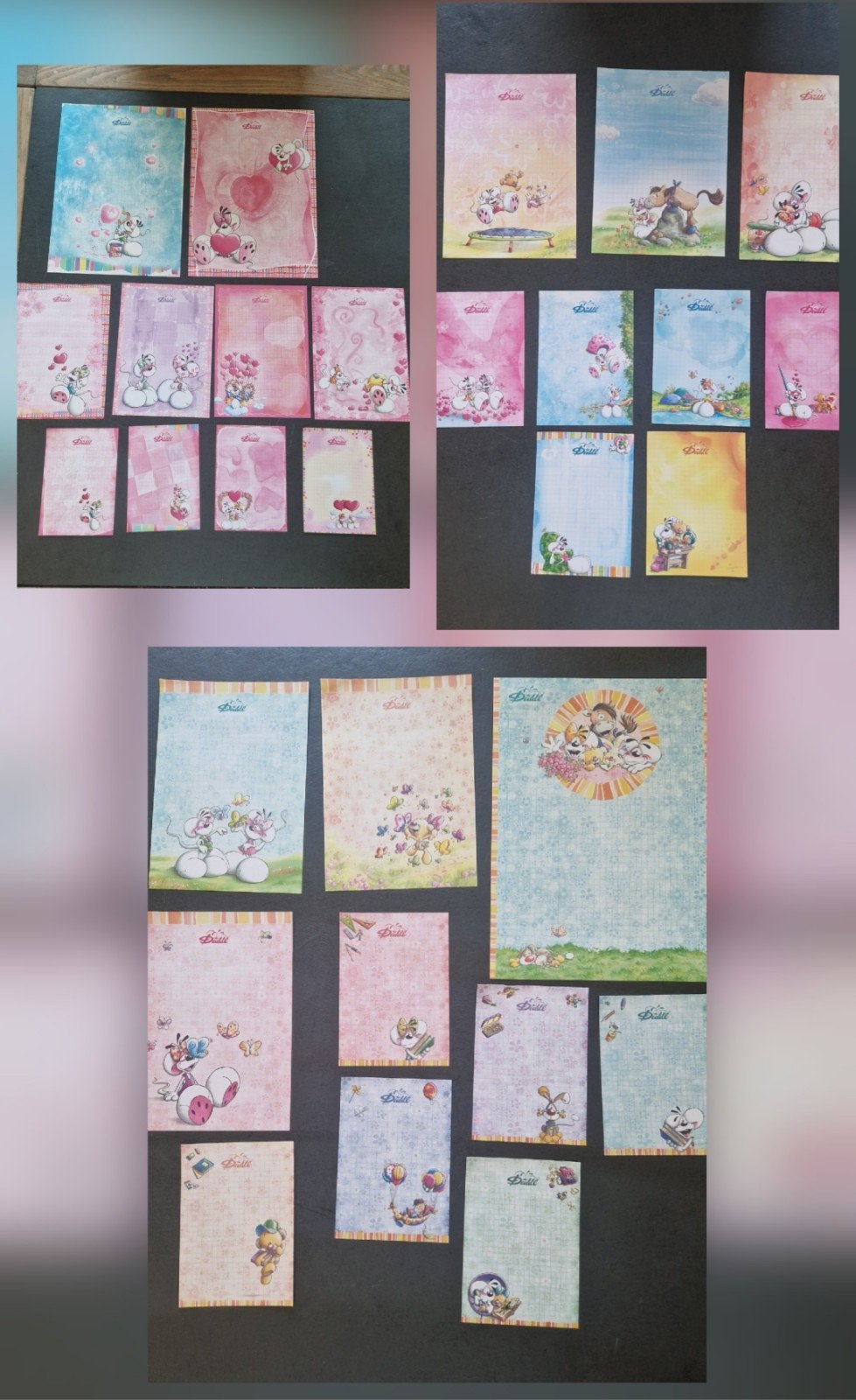 Set van 29 verschillende gekleurde Diddl blaadjes, Verzamelen, Diddl, Verzenden, Diddl, Zo goed als nieuw, Papier, Kaart of Schrift