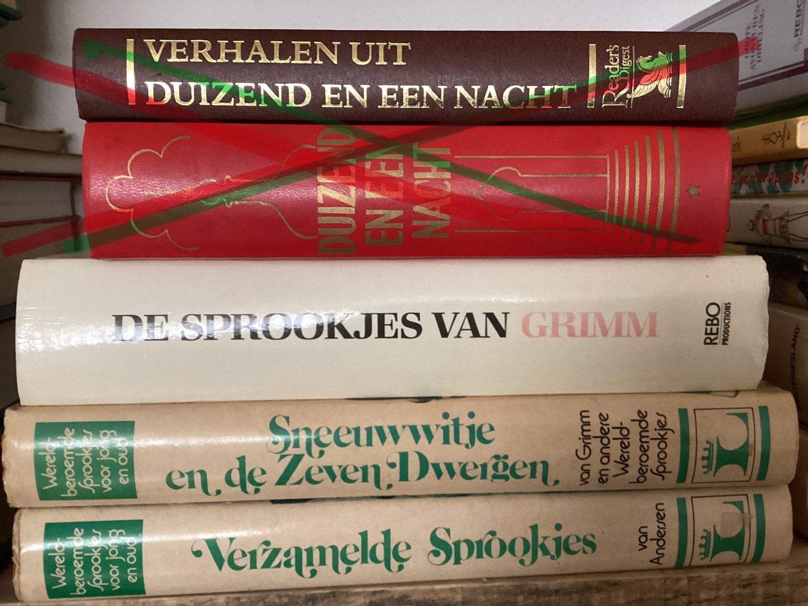 Enkele SPROOKJESBOEKEN van GRIMM, DISNEY en ANDERSEN, Ophalen of Verzenden, Zo goed als nieuw