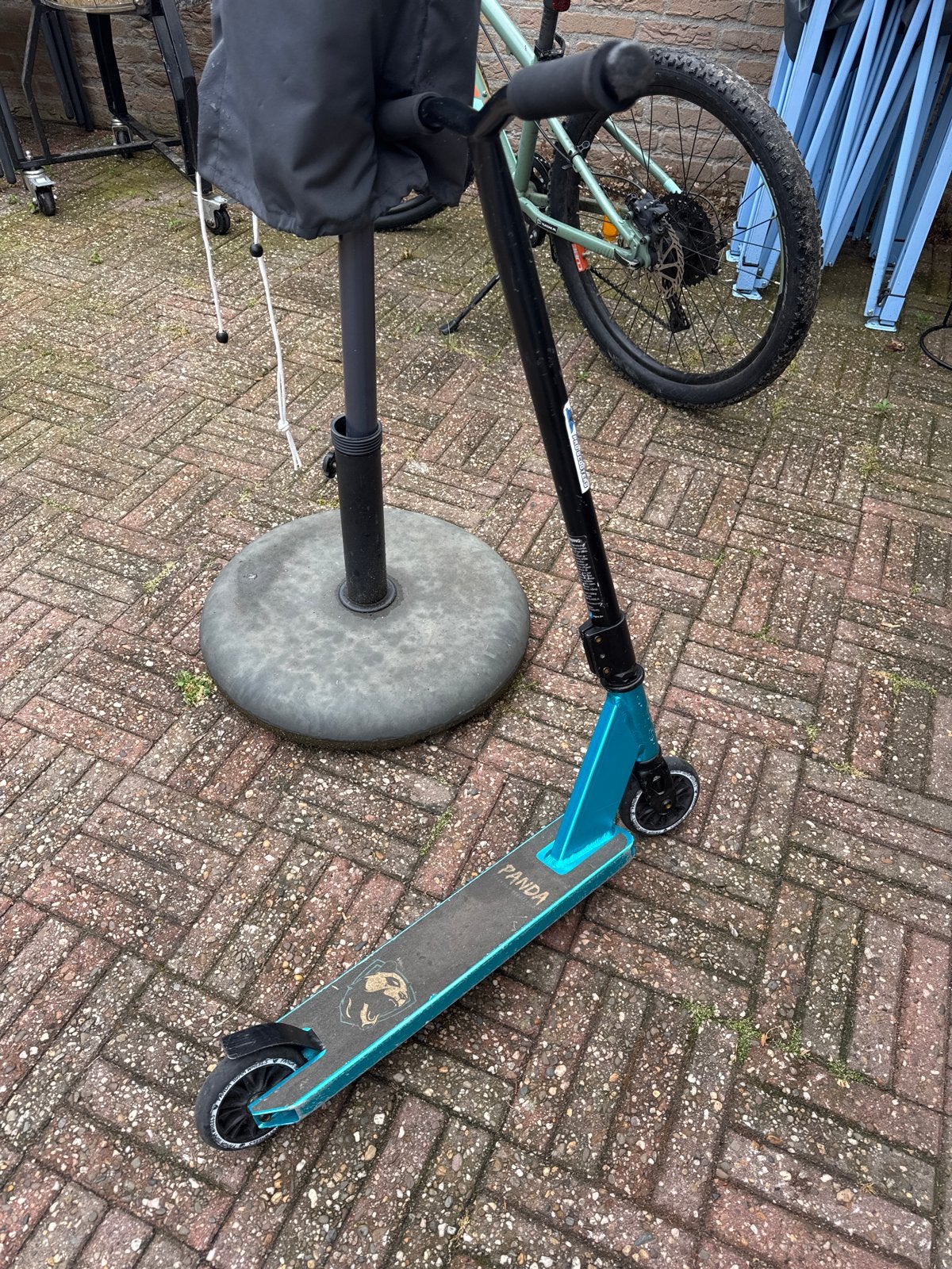 Panda Stuntstep - Turquoise/Zwart, Ophalen, Gebruikt, Gewone step