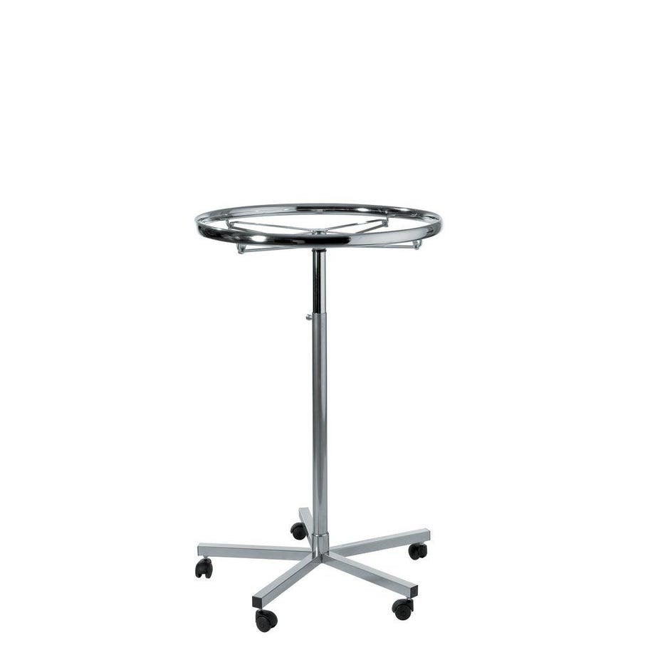 Rond kledingrek op wielen., Ophalen