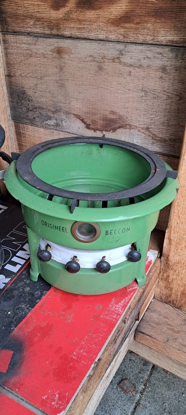 Origineel Beccon Petroleum Stoofje - Vintage Groen, Ophalen