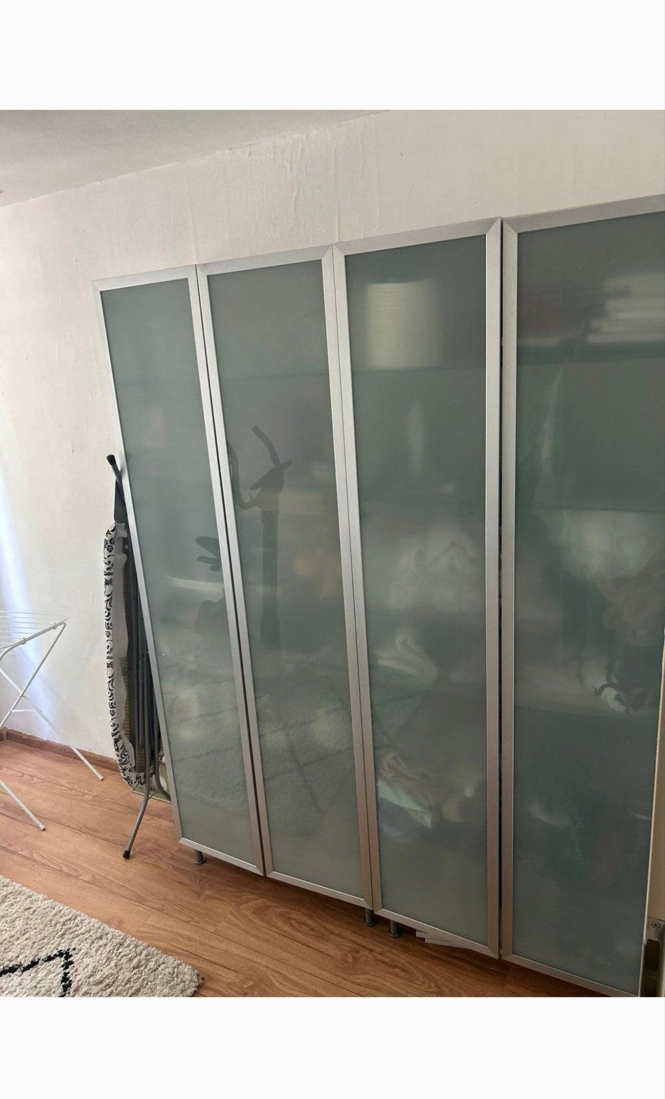 IKEA Pax kast met glazen deuren, Gebruikt, 200 cm of meer, 150 tot 200 cm, Ophalen of Verzenden