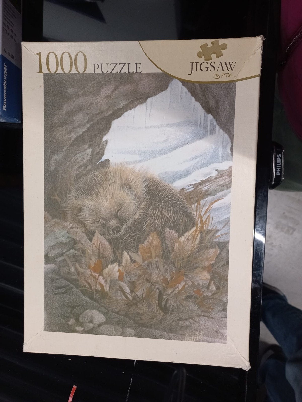 Jigsaw Puzzel 1000 stukjes - Uil in boom, Ophalen, 500 t/m 1500 stukjes, Zo goed als nieuw, Legpuzzel