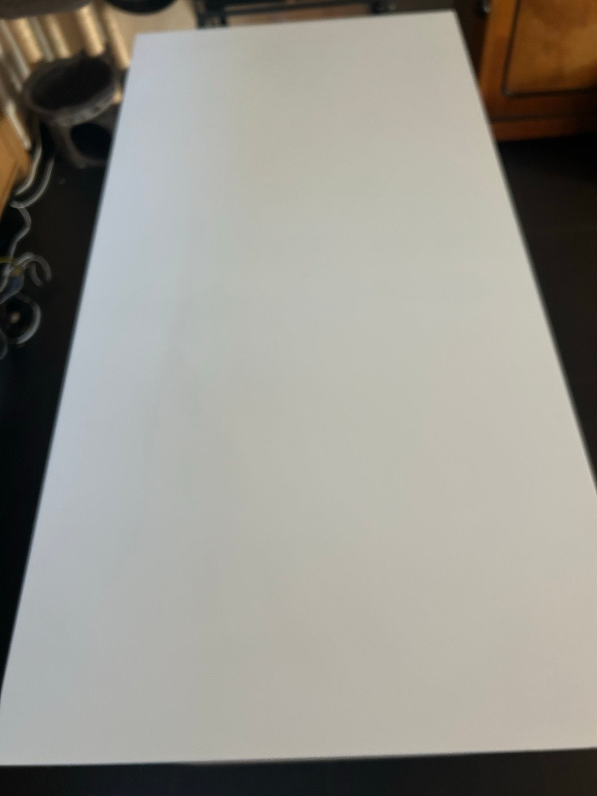 Wit tafelblad met poten (150x80 cm), Huis en Inrichting, Ophalen, Kunststof, Gebruikt, 100 tot 150 cm
