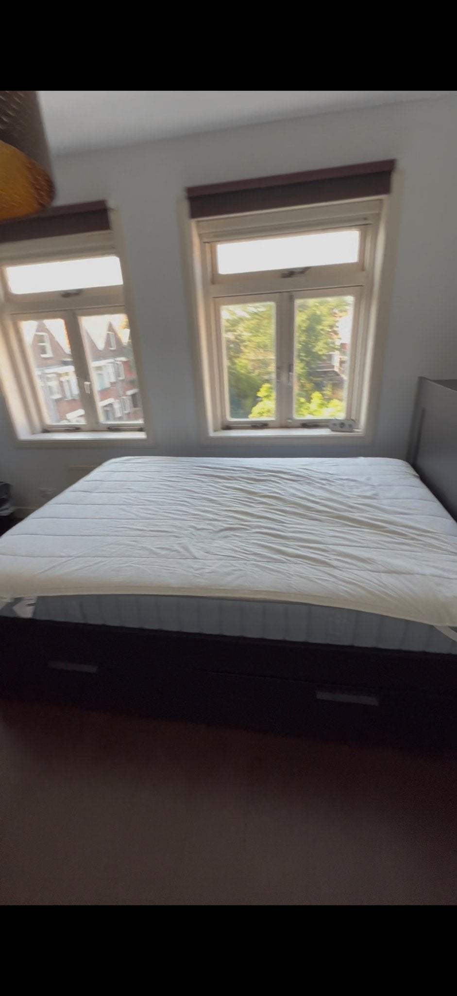 140x200 ikea brimnes bed. MORGEN OPHALEN, Ophalen, Gebruikt, Zwart, Tweepersoons