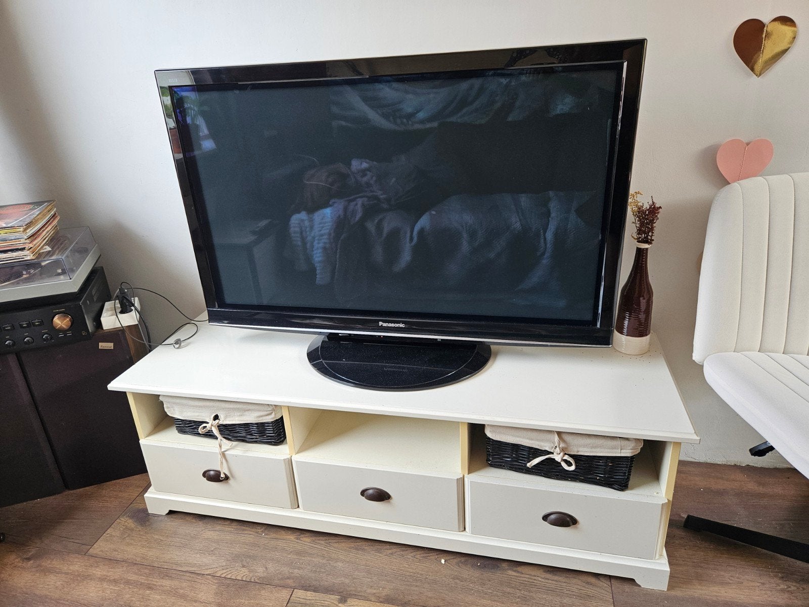 TV meubel met 3 lades en 3 open vakken (evt met mandjes), Huis en Inrichting, Kasten | Televisiemeubels, Ophalen, Gebruikt, 100 tot 150 cm