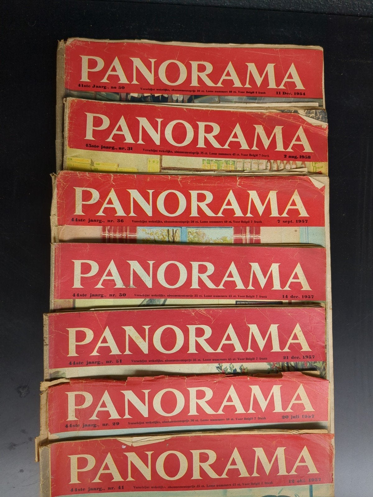 Panorama Tijdschriften uit 1954, 1957 en 1958 - Set van 7, Ophalen of Verzenden, Gelezen, Overige typen