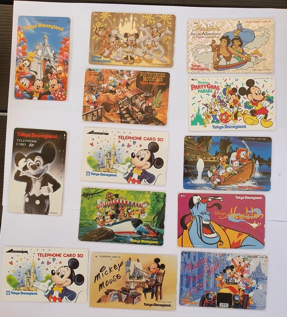 13 Japanse Telefoonkaarten Disney, Ophalen of Verzenden