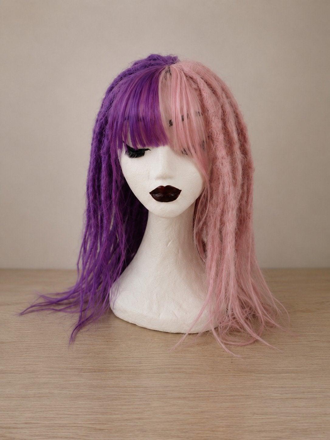 Paars roze lolita dreadlock pruik, Ophalen of Verzenden, Nieuw, Pruik of Haarverlenging
