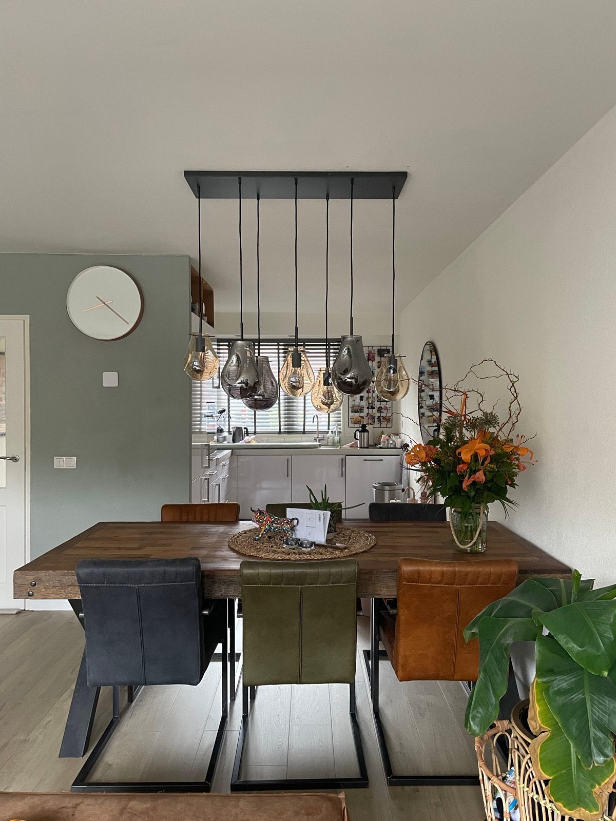 Coco Maison Hanglamp Charlie Multi Color, Ophalen, Zo goed als nieuw, Glas, E27 (groot)