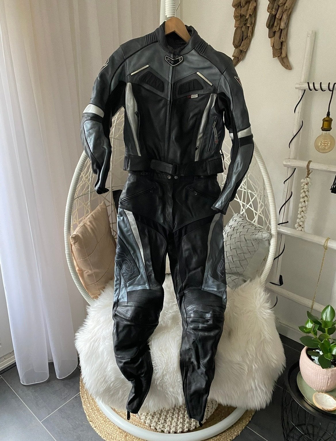 Revolution motorpak (jas 40, broek 42 extra lang) en laarzen, Ophalen, Tweedehands, Jas | leer