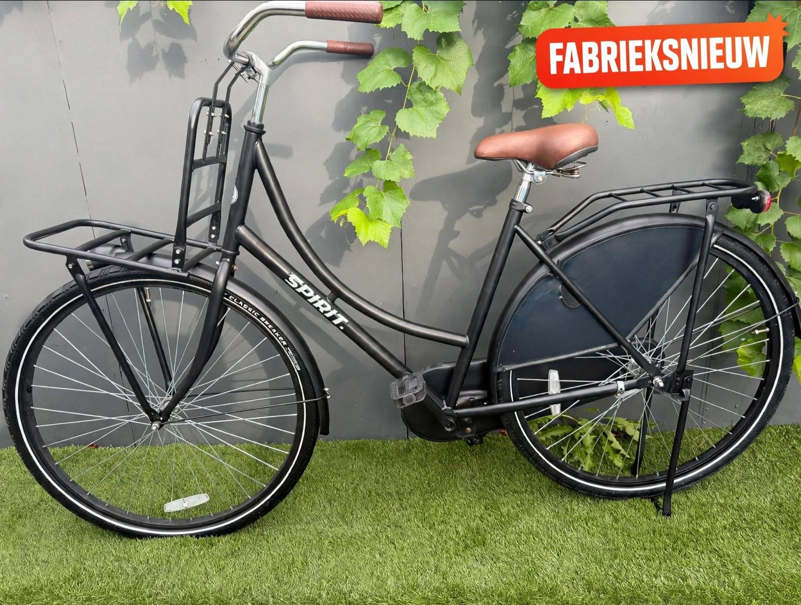 Spirit Classic Transportfiets Matzwart - Fabrieksnieuw!, Ophalen, Nieuw, Terugtraprem, Overige merken