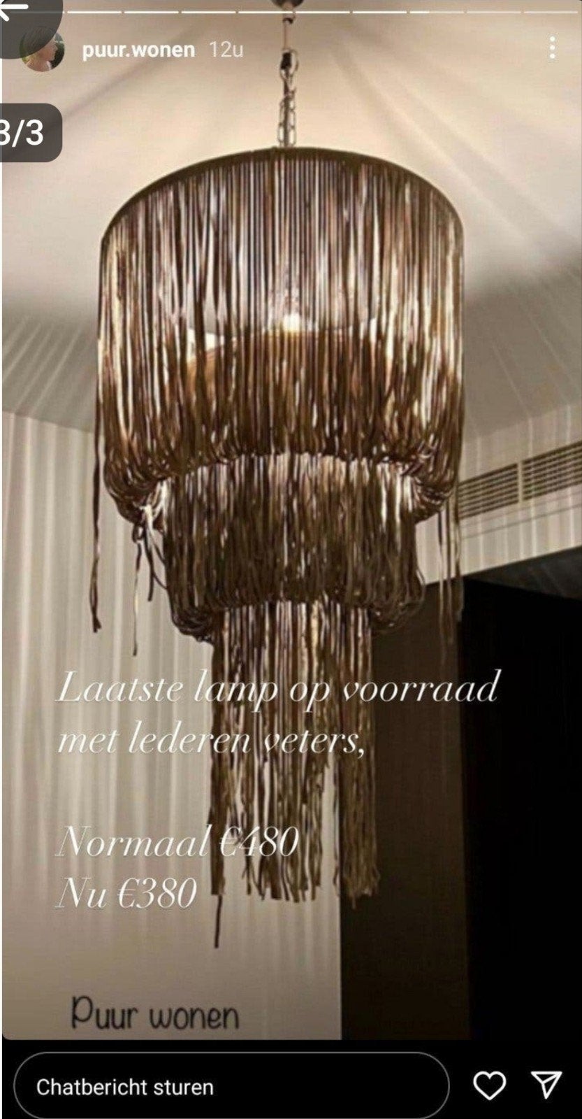 Hoffz hanglamp suede, Ophalen of Verzenden, Zo goed als nieuw