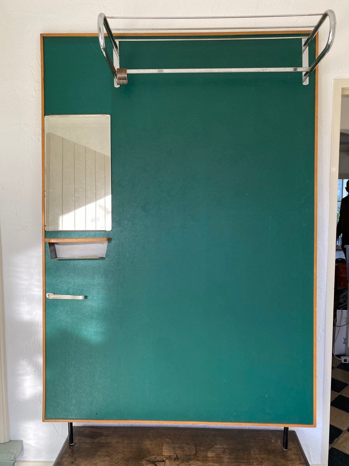 Vintage Midcentury Garderobemeubel - Groen Skai, Huis en Inrichting, Woonaccessoires | Kapstokken, Ophalen, Overige materialen
