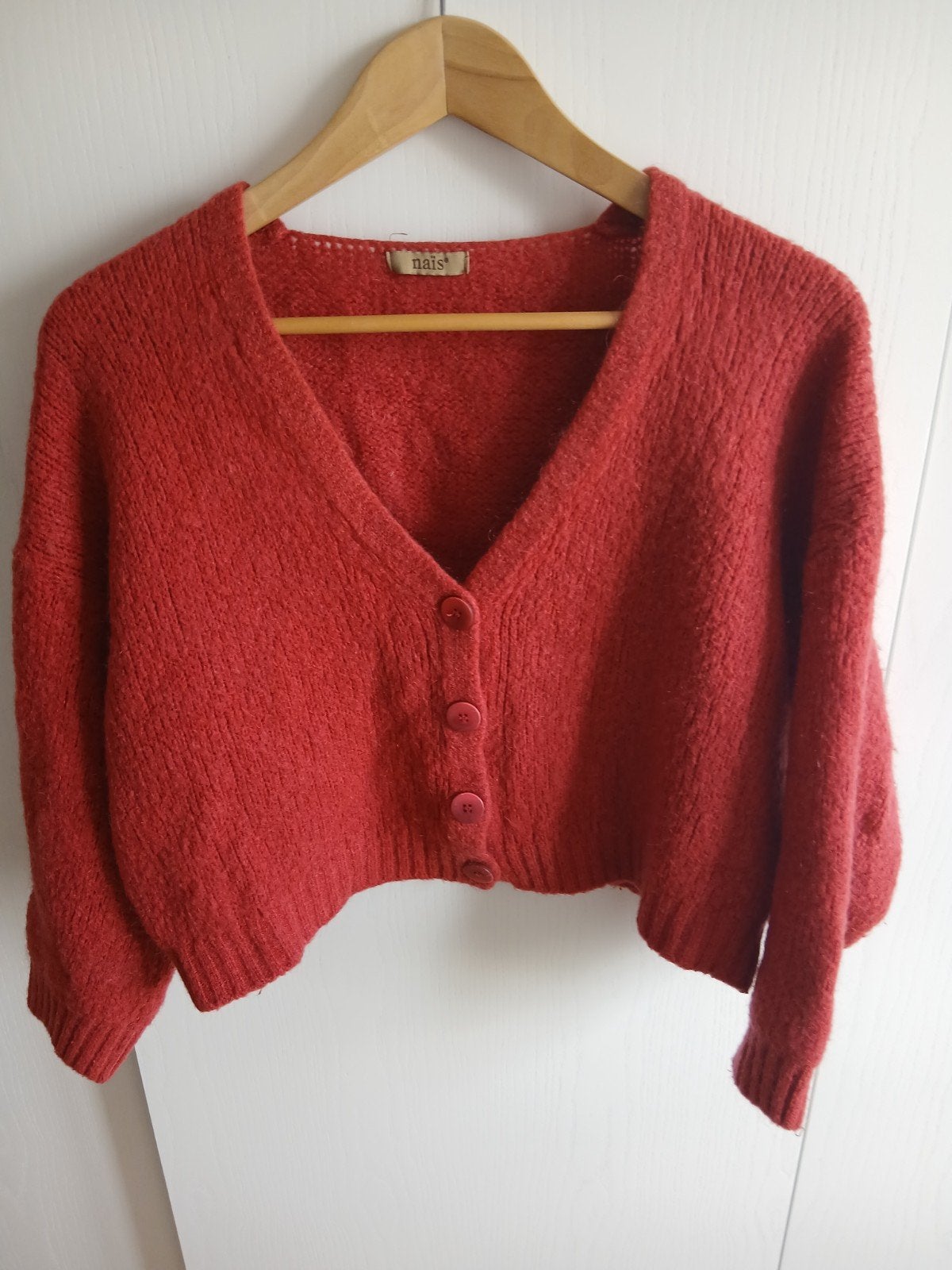 L superleuk kort vest roze/rood knoopsluiting merk Naïs, Naïs, Maat 42/44 (L), Ophalen of Verzenden, Gedragen