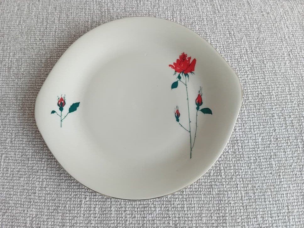 Serveerschaal met rozen, Ophalen of Verzenden