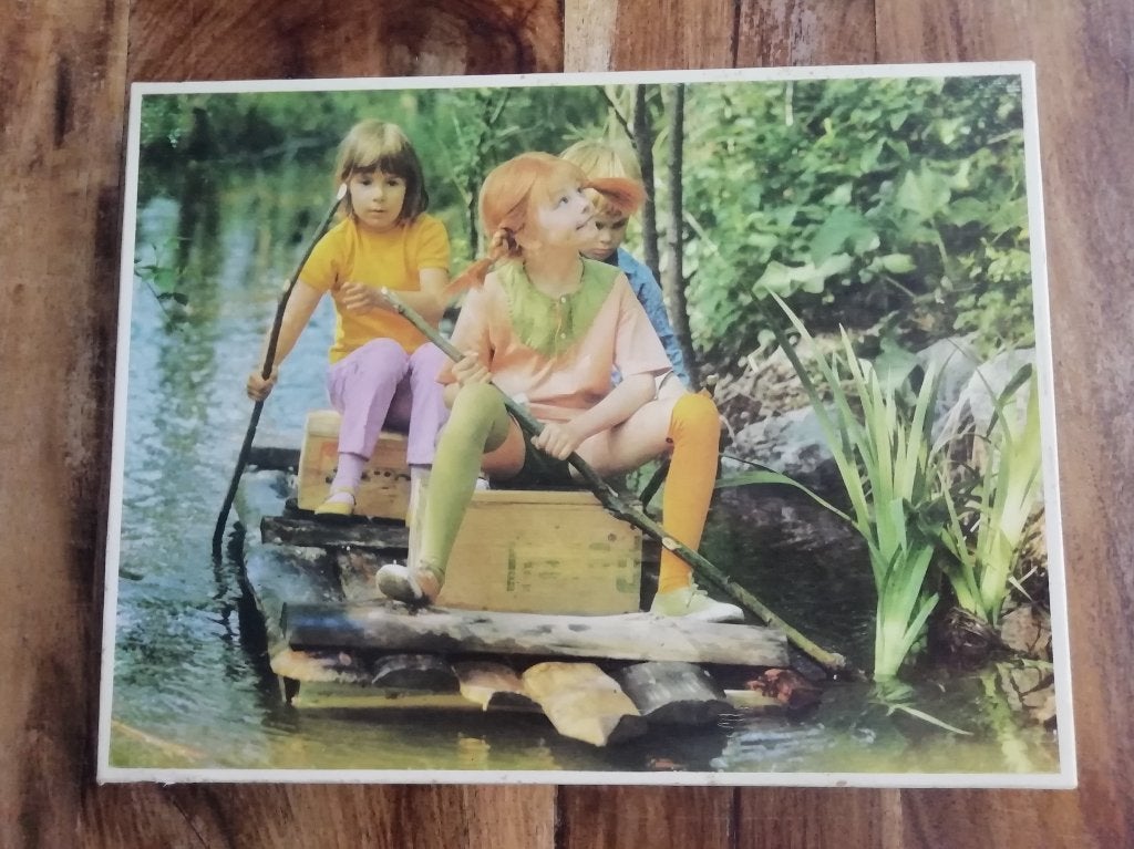 Pippi Langkous puzzel 63 stukjes, Verzenden, Minder dan 500 stukjes, Gebruikt, Legpuzzel