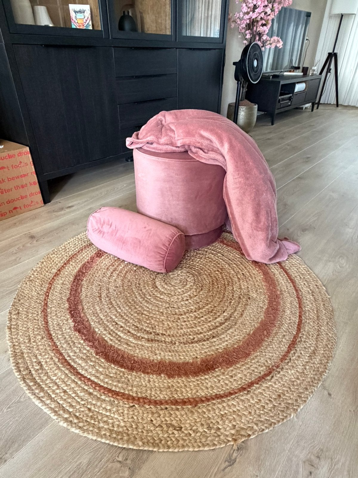 Woonaccessoires set oudroze, Ophalen, Gebruikt, Rond, 50 tot 100 cm
