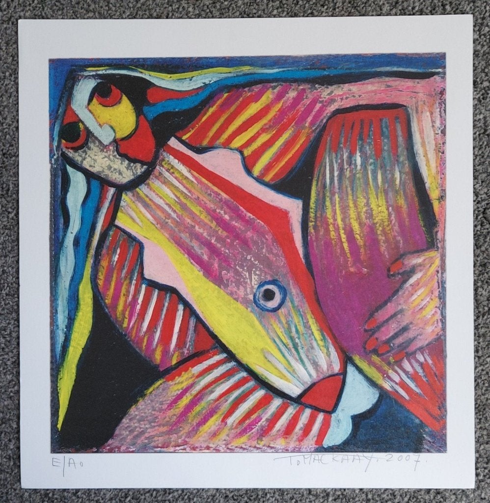 Giclee Theo Mackaay - vrouwen figuur in lijst, Ophalen of Verzenden