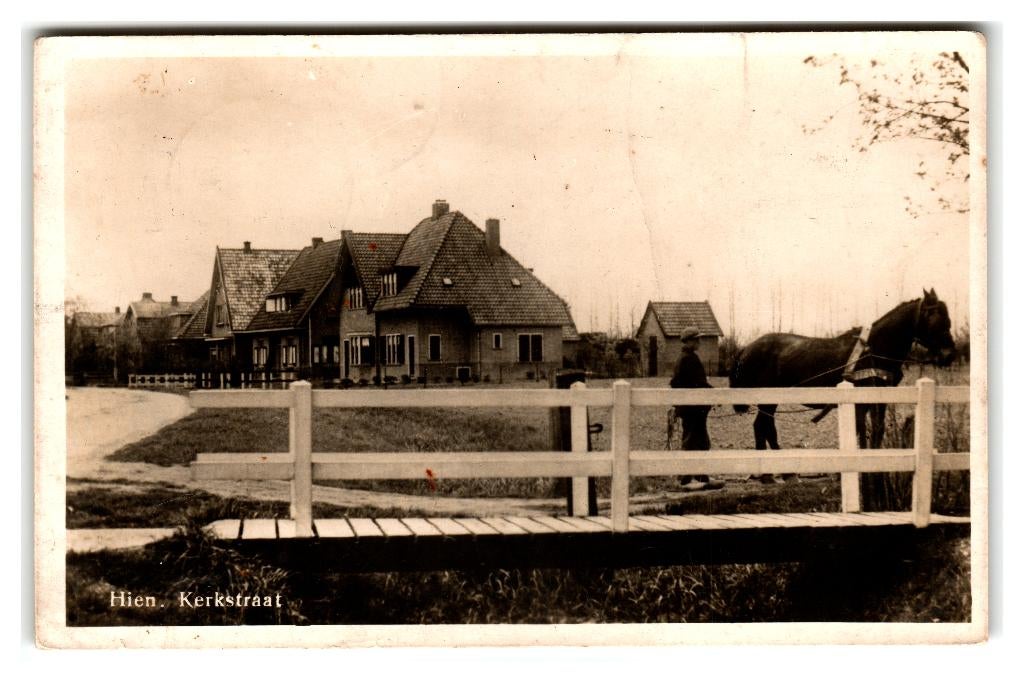 Hien, (bij Dodewaard) Kerkstraat. Lees beschrijving, Verzenden, 1940 tot 1960, Gelopen, Gelderland