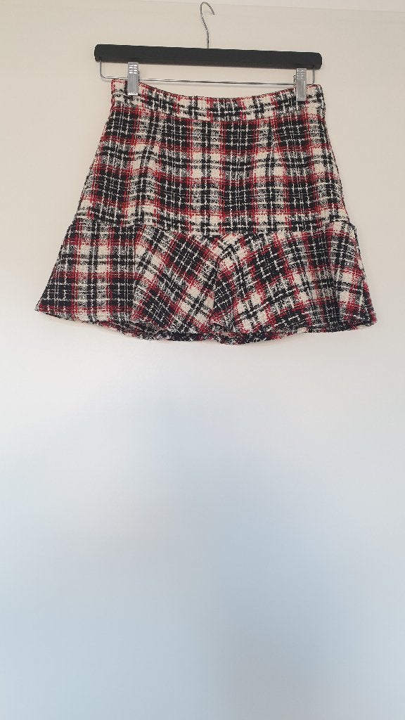 Seven Sisters Tweed Ruffle Skirt Geruit maat XS, Kleding | Dames, Seven Sisters, Zwart, Ophalen of Verzenden, Zo goed als nieuw