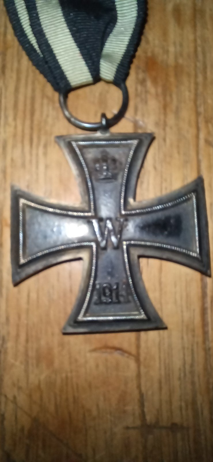 Duits ijzeren kruis WW I  tweede klasse 1813 1914  met lint, Ophalen of Verzenden, Landmacht, Duitsland, Lintje, Medaille of Wings