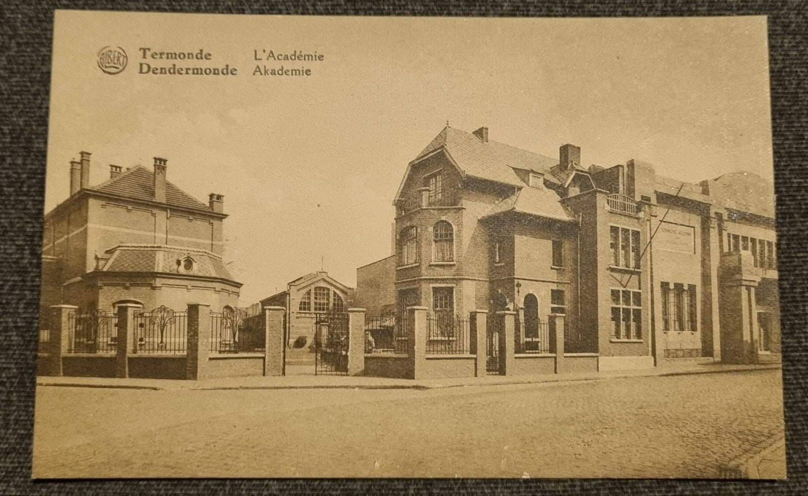 Oude (1937) Postkaart Dendermonde L'Academie, Ophalen of Verzenden, 1920 tot 1940, Ongelopen, Oost-Vlaanderen
