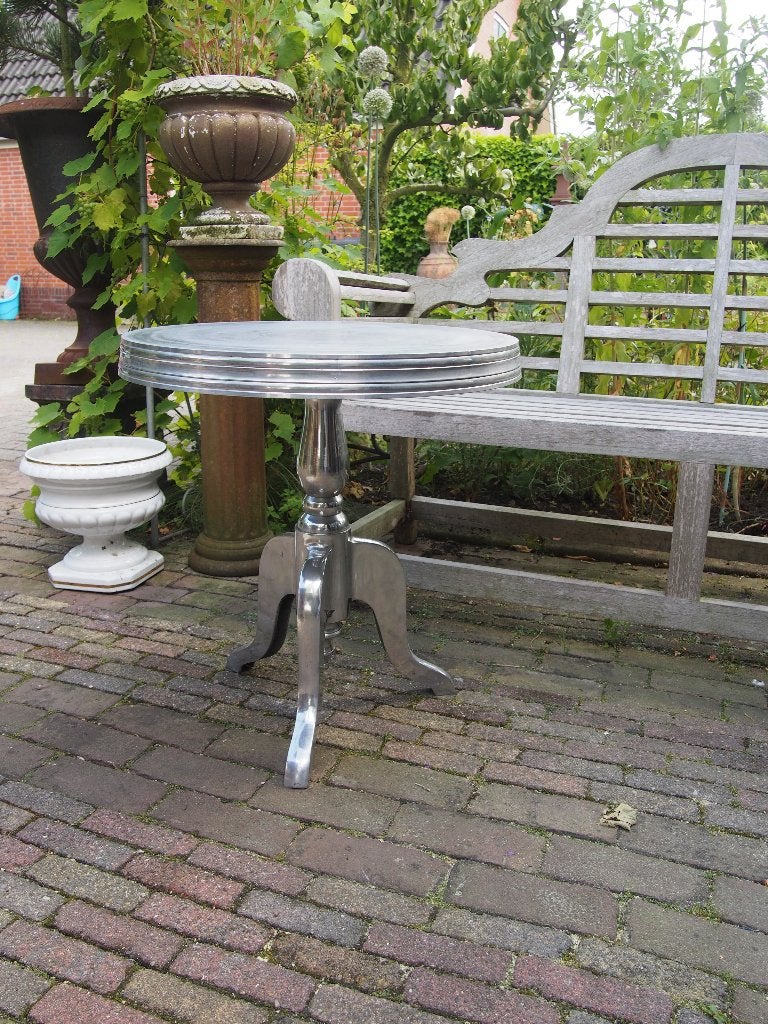 Metalen/Aluminium Bijzettafel/Tuintafel - 59x55 cm, Ophalen