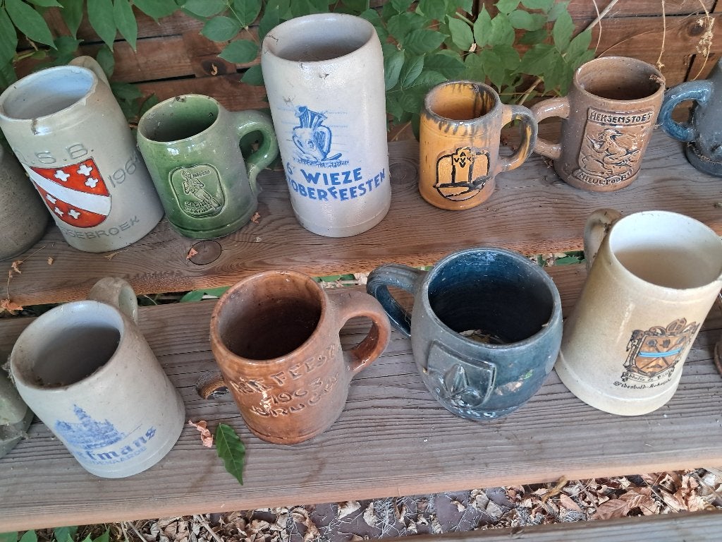36 oude diverse bierpotten prijs voor lot, Verzamelen, Ophalen of Verzenden, Gebruikt