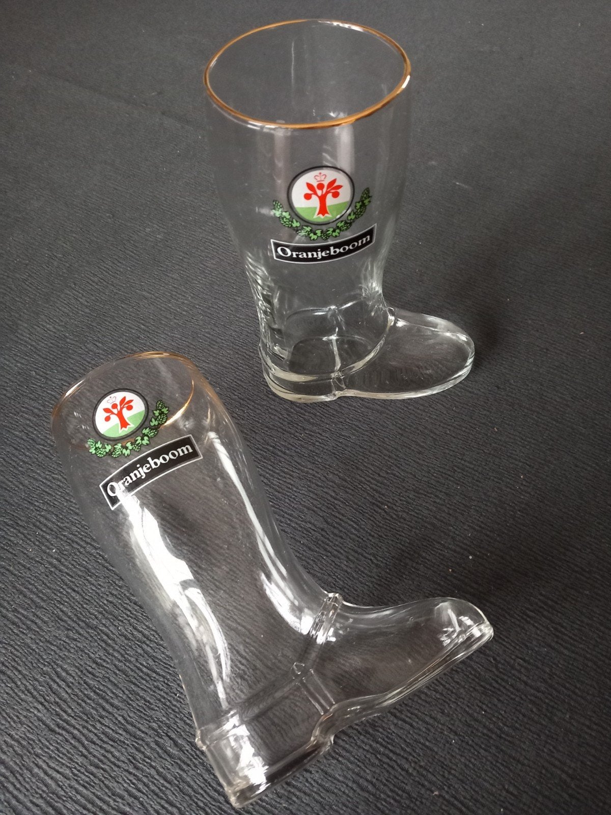 2 oranjeboom bierglazen, Ophalen of Verzenden, Glas of Glazen, Oranjeboom