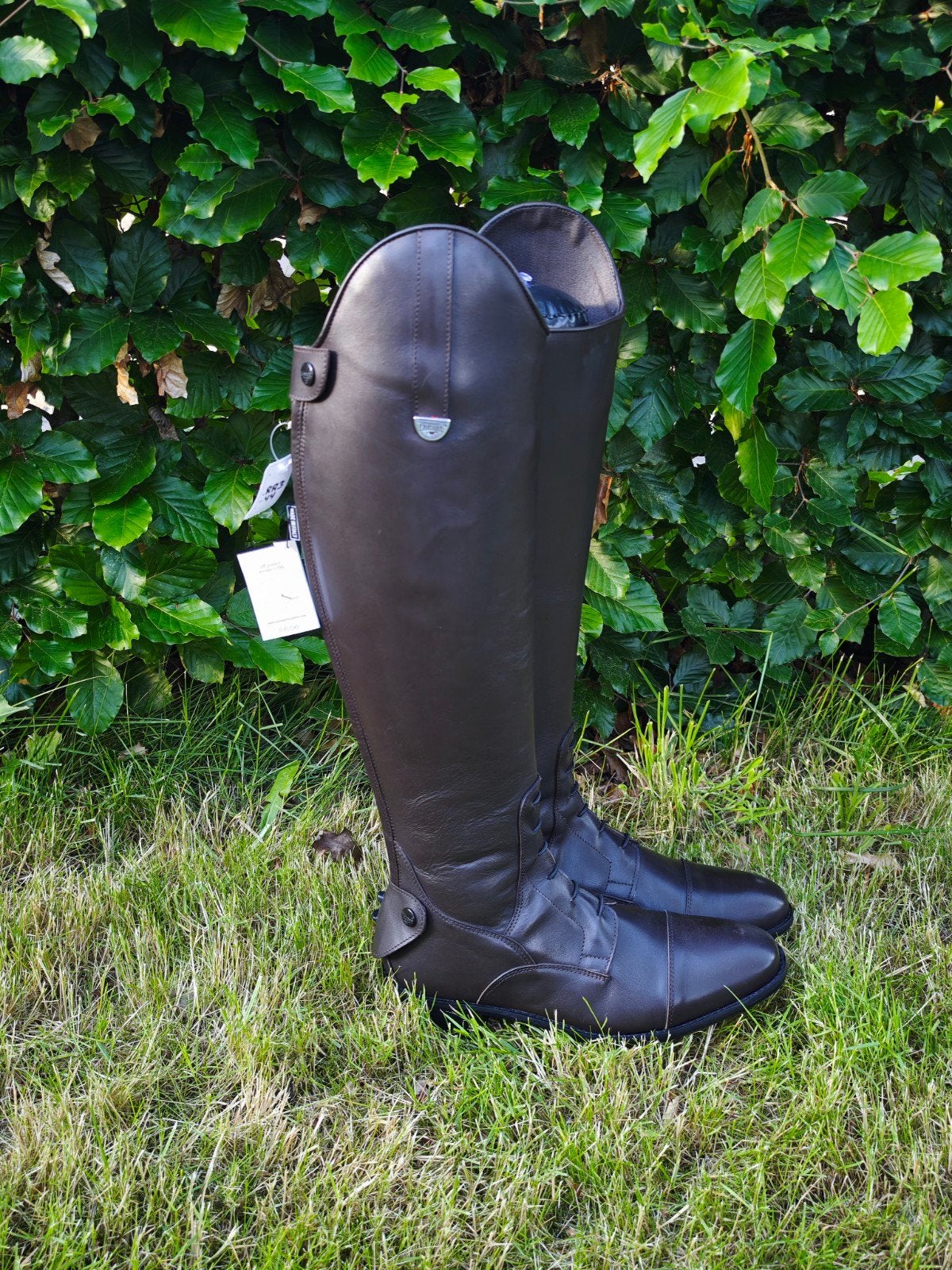 Bruin leren paardrijlaarzen Pioneer Ares maat 44 kuit 39cm