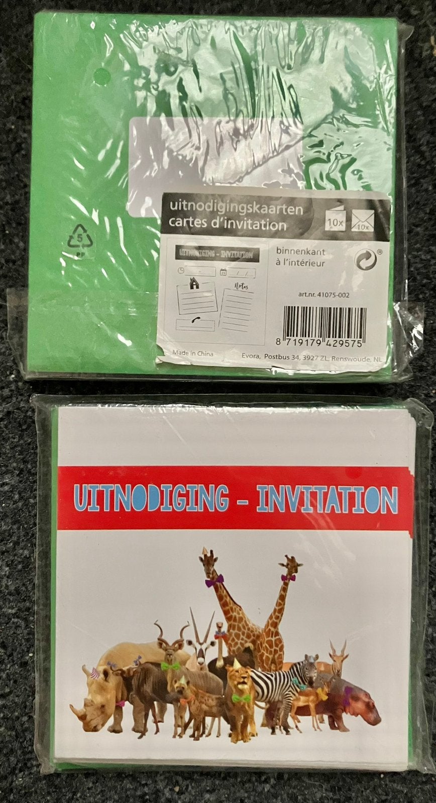 10 uitnodigings kaarten nw met enveloppen, Ophalen of Verzenden, Nieuw