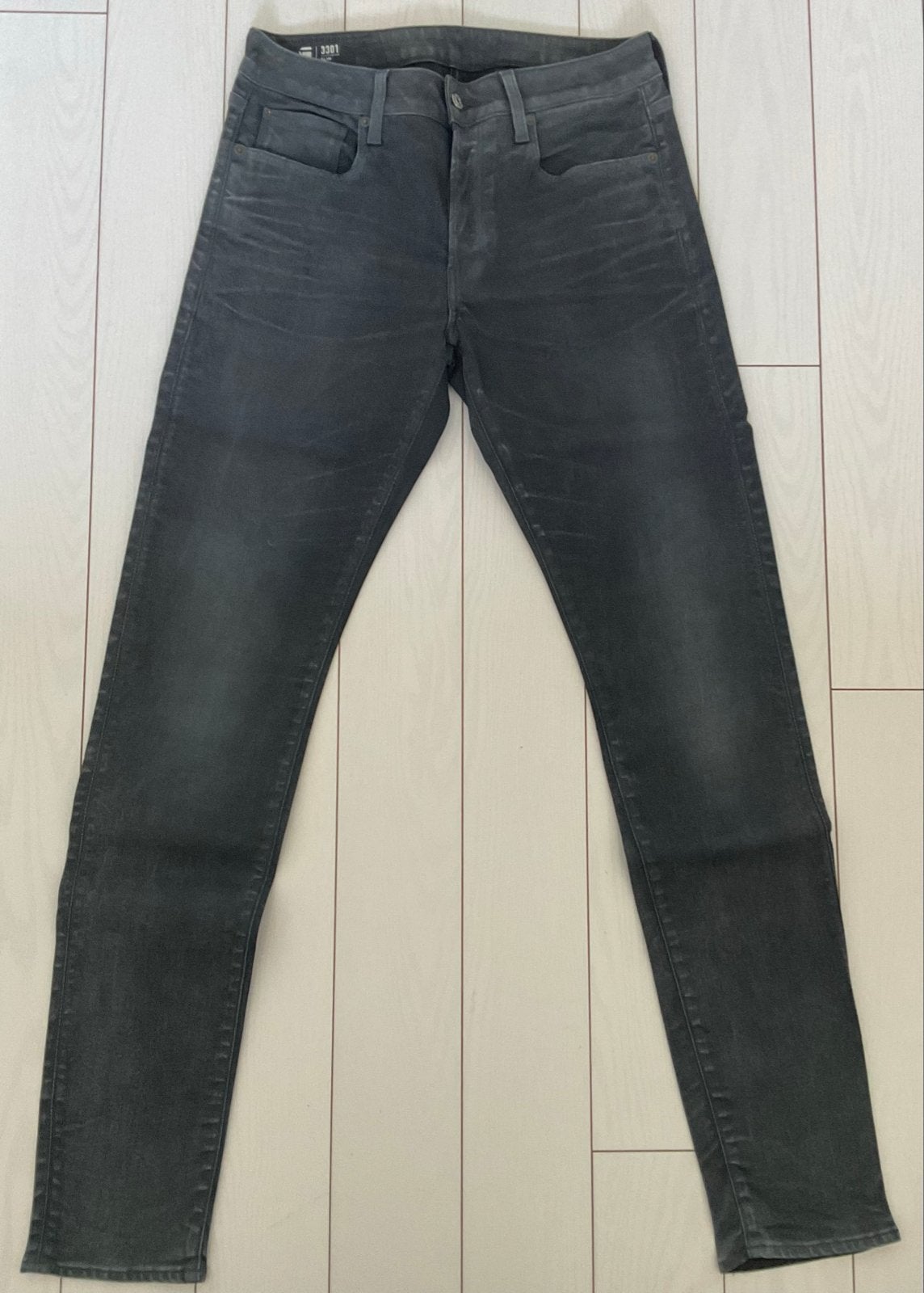 G-Star 3301 Slim Jeans W32 L36 - Grijs, Ophalen of Verzenden, Gedragen, Grijs, W32 (confectie 46) of kleiner