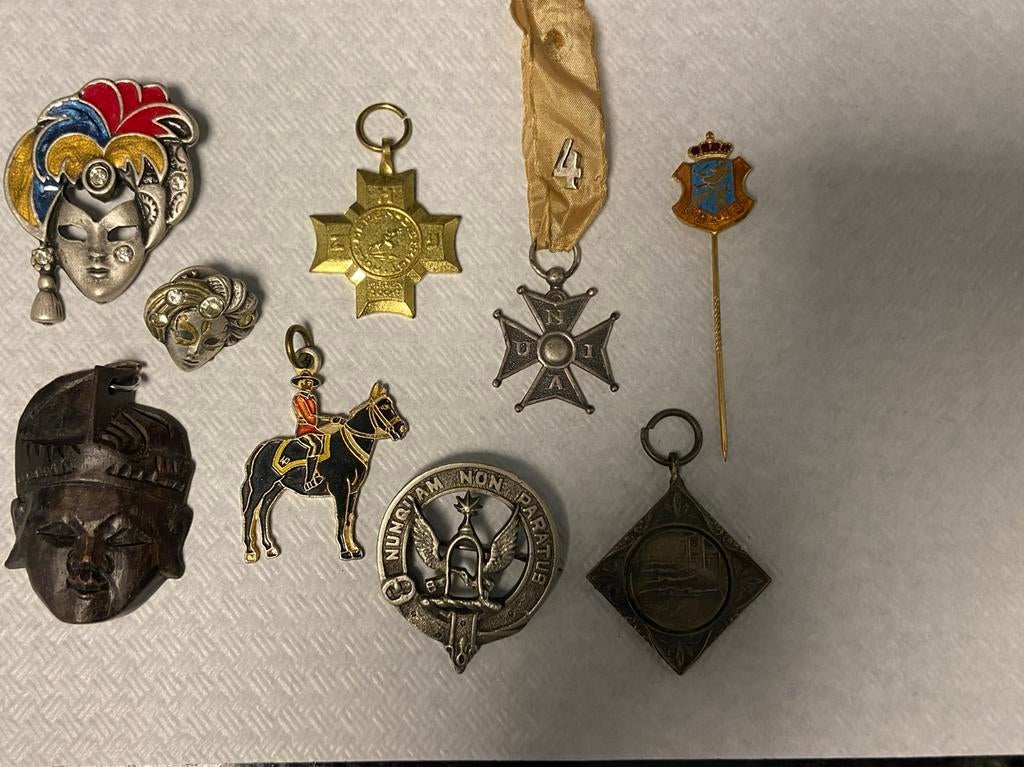 Diverse verzameling van broches en speldjes, Verzamelen, Ophalen of Verzenden, Gebruikt, Dier of Natuur, Speldje of Pin