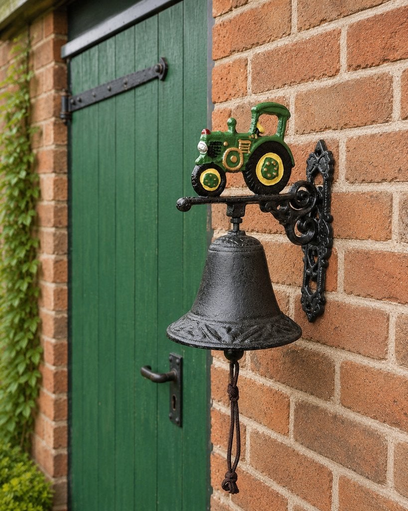 JOHN DEERE / deurbel / gietijzer / BEL 9,5 CM / tractor, Huis en tuin decoratie Marie, Nieuw, Info@huisentuindecoratiemarie.nl